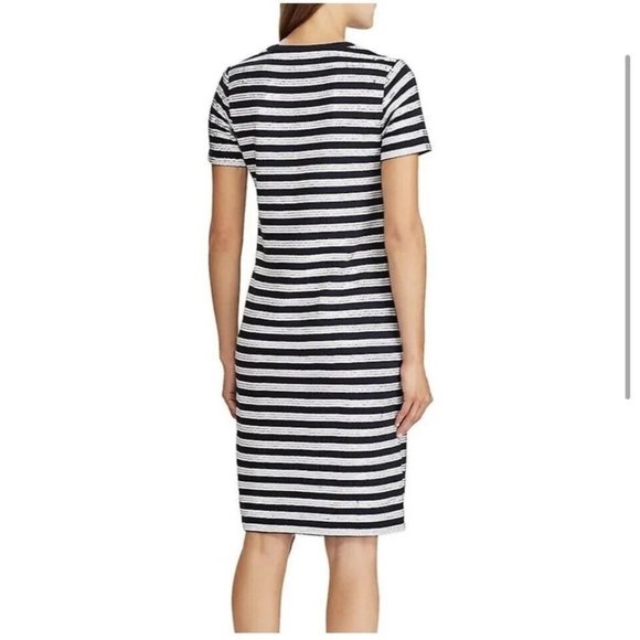 NWT Lauren Ralph Lauren Sequin Dress Sz XS Navy/White- Gorgeous! - Picture 2 of 9